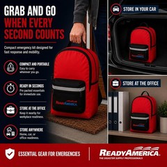 Ready America 70280 2-Person 3-Day Emergency Survival Kit Backpack