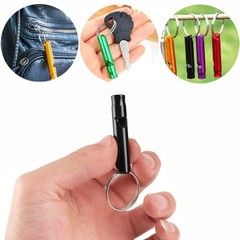 100 Pieces Emergency Whistle with Keychain Aluminum Whistle Survival Whistle …
