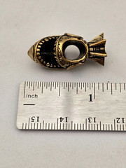 Shark Missile Brass Knife Bead Punk EDC DIY Paracord Woven Lanyard Pendant