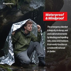 Ultra-Compact Emergency Thermal Blankets – 4 Individually Packed for Convenience