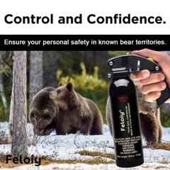 Feloiy 16 oz. Bear Repellent Spray, 35 ft Range NEW EPA Approved