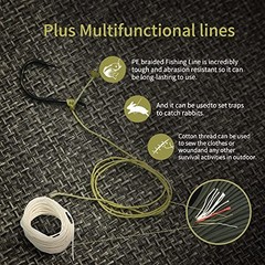 Survival Paracord Parachute Fire Cord Survival 100 Feet Army Green Camo-100 Ft