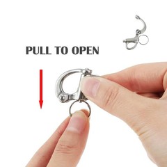 2 PCS 316 Marine Stainless Steel Snap Shackle Quick Release Carabiner Clips
