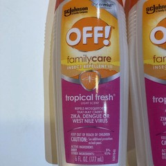 3 BOTTLES Off Family Care Tropical Fresh Insect Repellent 6oz EACH New