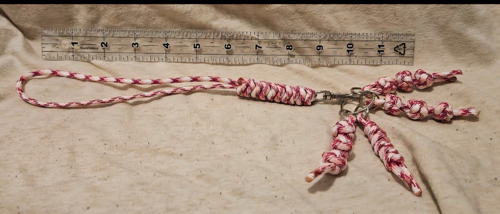 Breast Cancer Awareness 550 Paracord Wrist Lanyard And Zipper Pulls/Key Rings