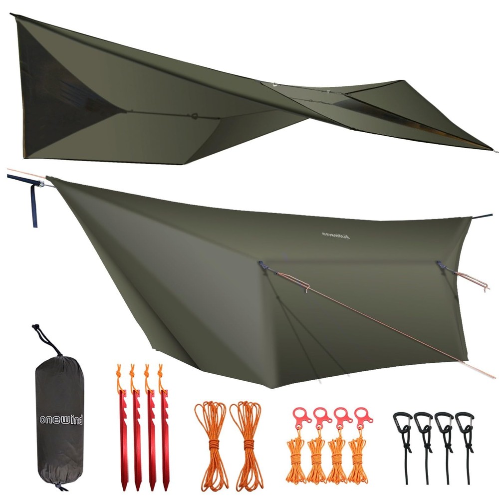 onewind 12×10 ft Hammock Tarp, Ultralight ft, Od Green-12′ Rectangular