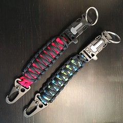 Survival Paracord Emergency Key FOB FIRE Tactical USA CUSTOM TJPARACORD HK HOOK
