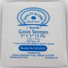 100 Gauze Pads 3″ x 3″ First Aid Emergency Camping Hunting Survival Kits