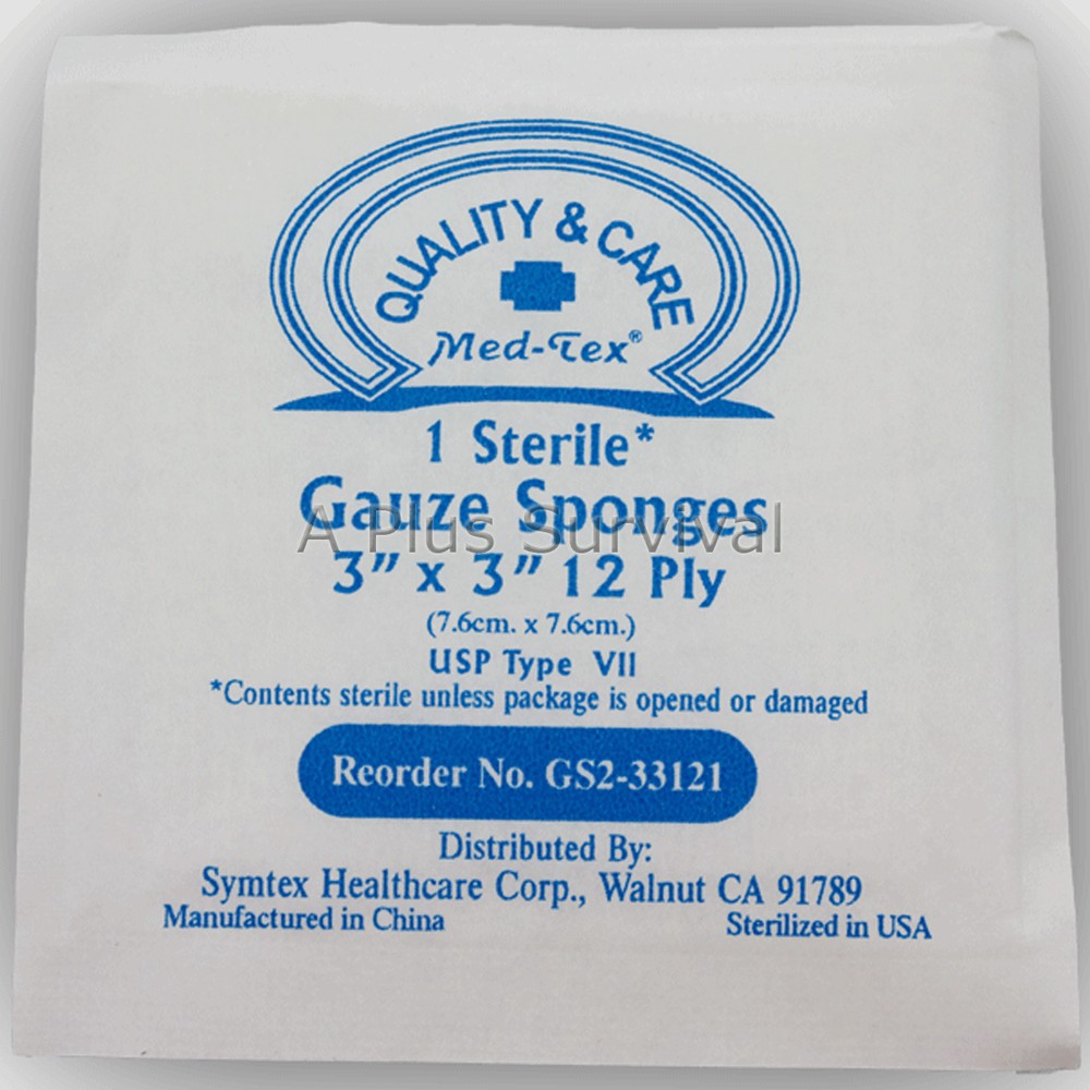 1200 Sterile Gauze Pads 3″x3″ Hospital First Aid Emergency Survival Triage Kits