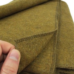 WW2 Reproduction US Army Mustard Brown Wool Blanket Bushcraft Camping Emergency