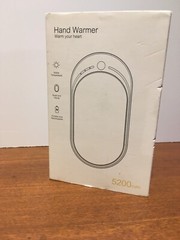 **KARECEL RECHARGABLE HAND WARMER & CHARGING POWERBANK 5200 mAh WHITE/AQUA TEAL