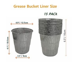 30Pack Liners & 1 Pack Black Bucket for Mostly Wood Pullet Grill or Smoker Gr…