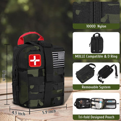 Survival First Aid Kit, 170 PCS Survival Kits,Trauma Kit with Essential Survival