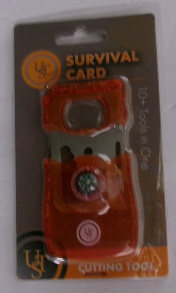 UST 20-190-780-334 Ultimate 13-in-1 Survival Card Tool Orange