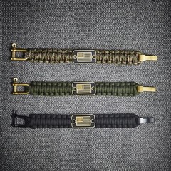 Onewly Paracord Bracelets with Bronze USA Flag – Gifts for Military Veterans …