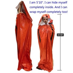 Leberna Emergency Sleeping Bag Survival 2 Pack | 2 Bags, Silver