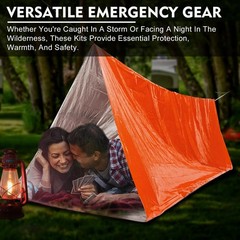 Emergency Survival Tent Shelter 2 Person Mylar Emergency Tube Tent Survival Kit