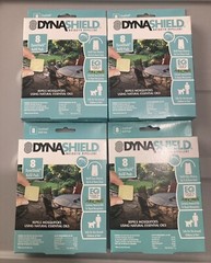 (4 Boxes) DynaShield Refill Mosquito Repellent Pads (8) Per Box. (NEW)