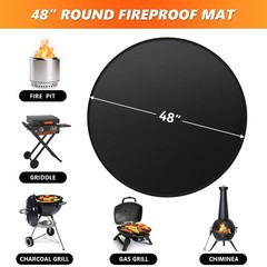 48» Fire Pit Mat for Solo Stove Bonfire, Double-Sided Fireproof Un… Fast Ship