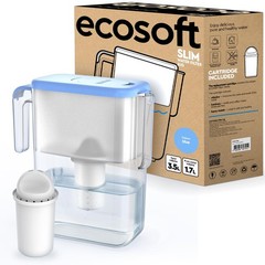 Slim Water Filter Jug, Capacity 3.5L, Reduces Chlorine and Limescale, Com…