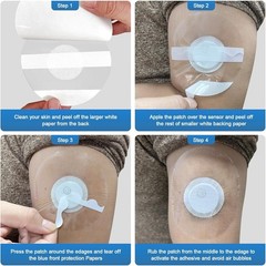 55 Pack Freestyle Sensor Covers, Waterproof & Transparent Adhesive Patches fo…