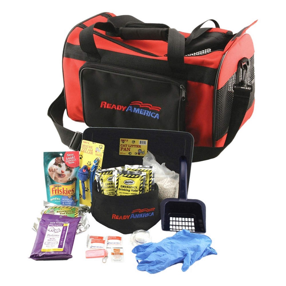 READY AMERICA 77100 Cat Emergency Kit,1 Cat Srvd 44ZL03