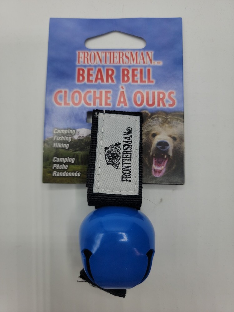 Frontiersman Bear Repellent Bell With Magnetic Silencer Blue NEW Hiking Camping