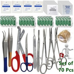 First Aid Trauma Kit Pack Medical Supply Refill Items Instuments – 70 Pcs