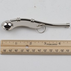Mil-Tec Boatswain Whistle Nickel Plated Brass High Pitched Notes Bosun Pipe