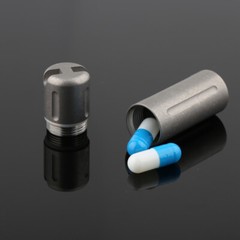 Waterproof canister pill Container Titanium EDC Emergency Key pendant Keychain