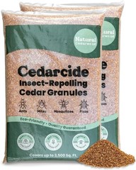 Natural Cedar Granules for Pest Protection | Family & Pet Safe, 2 Bags 16 lbs