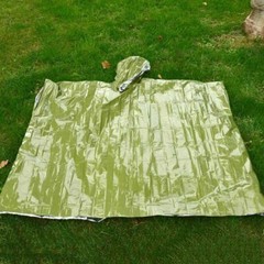 4Pack Reusable Mylar Thermal Blanket Poncho Emergency Survival Rain Camping Gear