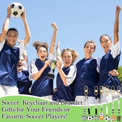 DIY Soccer Keychain Making Kit – 3718 Pcs Adjustable Bracelets & Charms for Spor