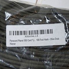 New Paracord Planet 550 Paracord 100 Ft Olive Drab Black Flecks USA Made