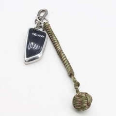 Outdoor Paracord Survival Keychain Steel Ball Self Defense Tool EmergencyLanyarD