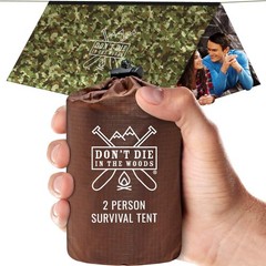 Don’t Die In The Woods – Emergency Tent [Camo] 2 Person, Squatch Sh*t Camo