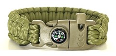 DAVE’S ULTIMATE SURVIVAL PARCORD BRACELET_LIGHT MILITARY GREEN