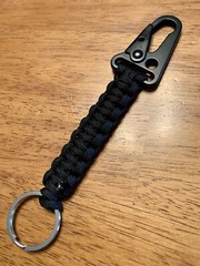 (HK Set) 21” Adjustable ID Neck Lanyard & 6” Carabiner Keychain 550 Paracord H&K