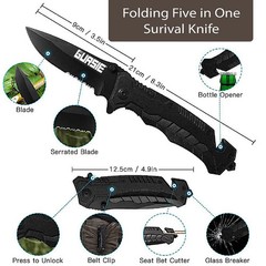 Best Navy Military Gifts Camping Hiking Hunting Fishing Survival Gear Kit – USA