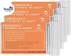 Emergency Mylar Thermal Blankets -Space Blanket Survival Kit Camping Blanket (4-