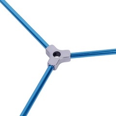 BRILLIANCE4U Tent Pole Connectors 3 Way, For 8.5mm (0.33″) Aluminum Poles