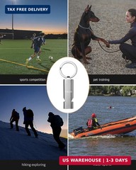 TISUR Loud Emergency Whistles,130db+ Lifeguard Safety Whistle Keychain for Survi