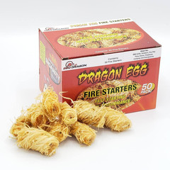 All Natural Dragon Egg Fire Starters Start Fires Faster (Pack of 50) Free Shippi