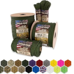 750lb Camo Green Paracord/Parachute Cord – Genuine Mil Spec Type IV 750lb