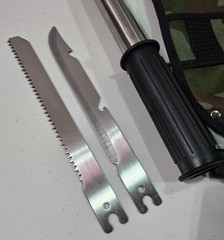 Emergency Backpacking Camping Hiking Knife Shovel Saw Gear Kit with Cover