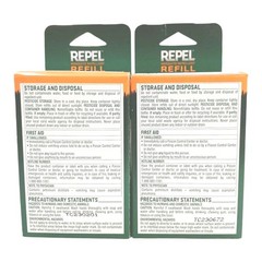 Repel Realm Zone Mosquito Repellent Refill 40-Hour Cartridges – Lot of 2 – NIB
