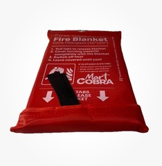 4 x Mart Cobra Fire Blanket for Home and Kitchen Safety Fiberglass 40” x 40”