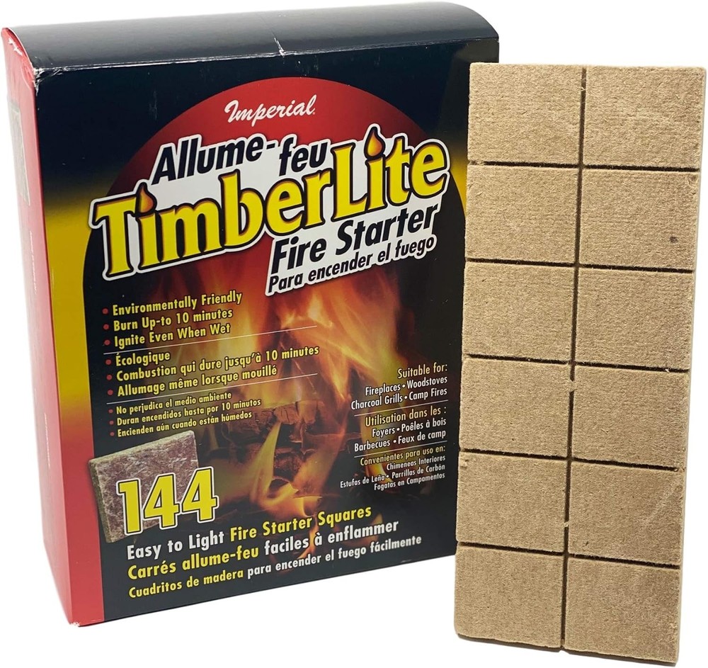 Imperial KK0313 Timberlite Fire Starter, 144 Squares, 144 Brown