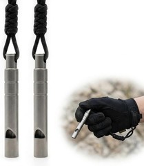 Titanium Emergency Whistle, 120dB Loud Pealess Signal Whistle with Lanyard and