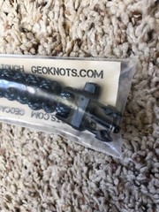Geoknots Blue & Black L Paracord Bracelet With Whistle Geocaching Survival